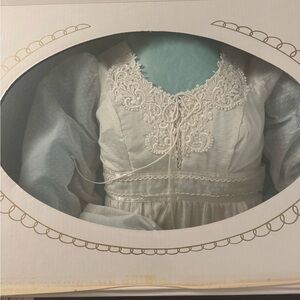 Gunne Sax Jessica San Francisco Embroidered Lace Up Bodice Maxi Wedding Dress 9